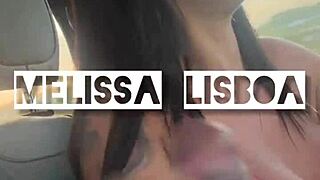 Sucked the black guy's monster cock in the car until he came in my mouth