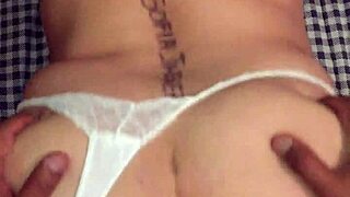 opening my wife's big ass in lingerie