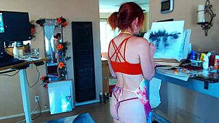 Wanna see me painting in just my thong?