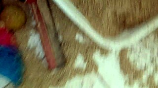 Sarah Rosa grinds aphrodisiac peanuts in the kitchen, teasing with her big tits and cute Japanese charm.