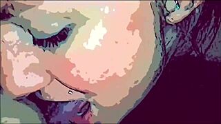 Cartoon Couple Gives Wet Blowjob and Rimjob