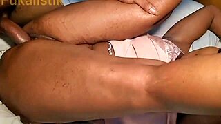 African saggy tits milf screams as she gets big dick!