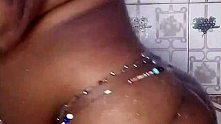 Black thick ebony fucking and dancing in the shower with bathing! 😘