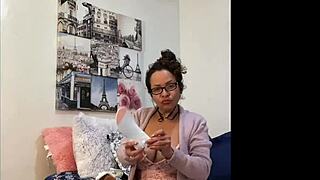 Anna Maria looks great in her new pink lingerie.