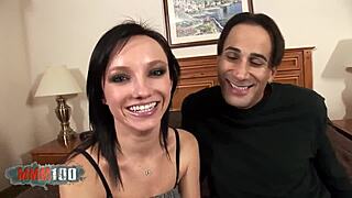 Casting this horny sexy brunette babe for hardcore scenes, she's so sweet 😘