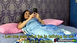 Jealous stepmother's voyeuristic encounter with stepson and his girlfriend