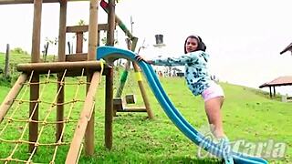 Hot Cute Carla Teases Naked Outdoors