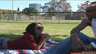 Narrative Busty teen 18+ with natural tits gets picked up for a messy facial finish