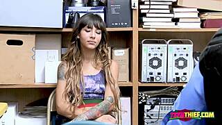 I watched Kitty get her mouth and pussy stuffed by officers big cock at work