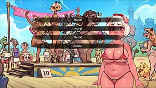 Accidental boner in the bikini contest!