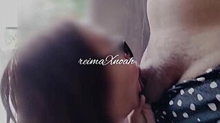 pinay student scared by construction boy for quick outdoor action! 😳