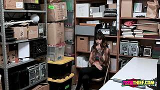 I watched Kitty get her mouth and pussy stuffed by officers big cock at work