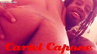 ebony babe bathes with big cock in shower