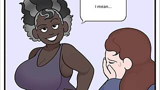 auntie helps fix my problem with her big ebony ass and tits