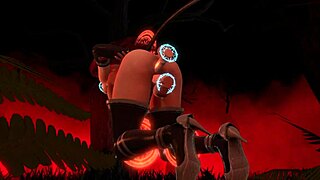 Demon Girl Trapped In Gangbang With Huge Magic Dicks