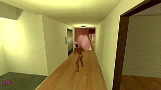 Giant futanari and big tits milf aunty play bizarre hotel room adult fun game