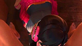 school-girl d va sucks cock deepthroat then gets facial