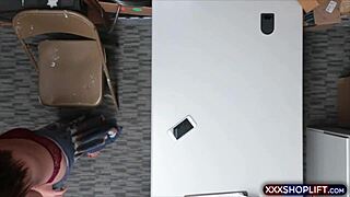 Cute Teen Shoplifter Gets Ass Pounded by Officer at Work