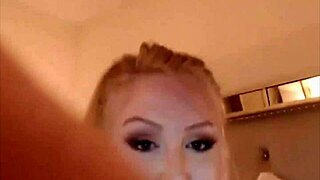 The hot blonde feels intense pleasure as her pussy gets all juicy during masturbation. She reaches orgasm flashing in private.