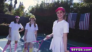 i'm watching besties fight over the stud during tennis lesson