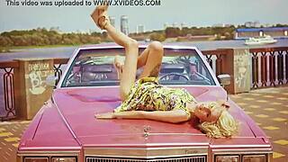 Alex angel dances erotically in the city of love with tattoos and music