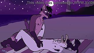 Wolf Furry Eats Gay Bird On The Beach
