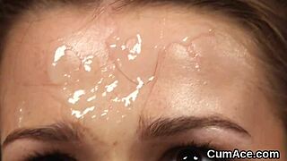 Sexy Honey Swallows Jizz Facial In Pov Cum Swap