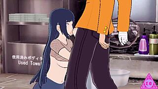 anime couple engages in intimate activities uncensored