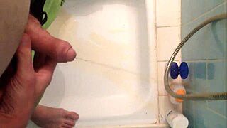 15 minute compilation of pissing in the shower from August 2019