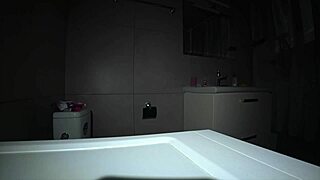 Cheating wife and lover slam hard anal in toilet while husband works