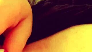 my first solo masturbation, rubbing my shaved pussy and clit close up.