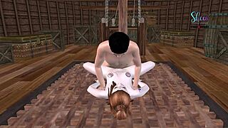 This beautiful step-sister is getting fucked in missionary position in animated 3D porn