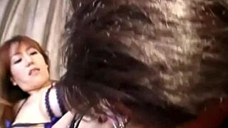 japanese amateurs lick and fuck in threesome hardcore.