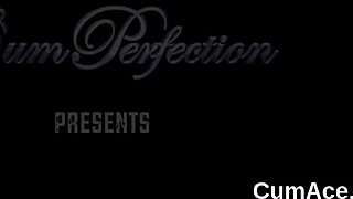 Nasty Honey Gets Cum Shot On Face Eating Semen