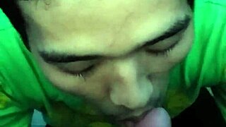 Can a straight guy handle this intense gay blowjob from a horny bottom?