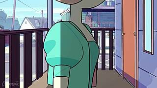 not so mystery girl feels excited in her new cartoon adventure