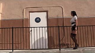 Alia Janine sucks glory hole cock with big tits 😍