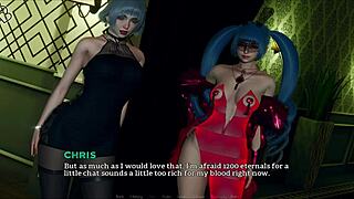 Naked anime girl sucks big cock in sex club game