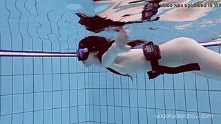 Underwater slut Roxalana Cheh naked, I couldn't resis her small tits