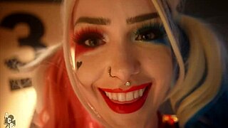 Rachel Luxe as Harley Quinn gets pussy destroyed by Gibby the Clown