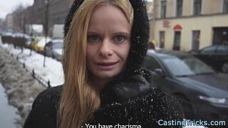 European Casting Newbie Rides Cock In POV Sex Tape Interview