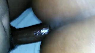 Watch this ebony beauty with big ass squirt and take a sloppy cumshot in hardcore action