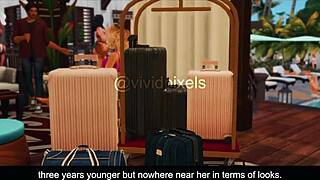 Horny Stepbrother Gives His Big Tit Stepsister Multiple Orgasms - A Family Vacation!