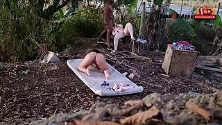 took two girls to grandpa's place, fucked them all day