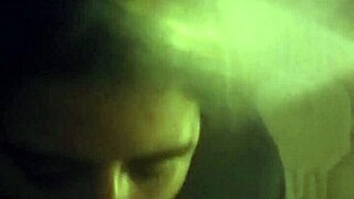 returning for another face fucking session with the big black cock