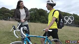 mature british milf in stockings takes a massive cock for cum.