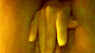 horny slut masturbates and cums hard