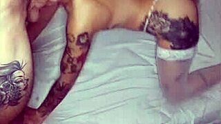 I cum on angelical girl's ass after blowjob