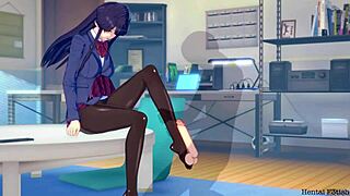 Foot fetishism in a 3D animated POV video with an 18-year-old