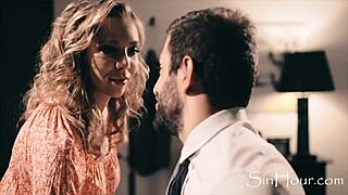 low-level manager deceives naive temp into banging at work